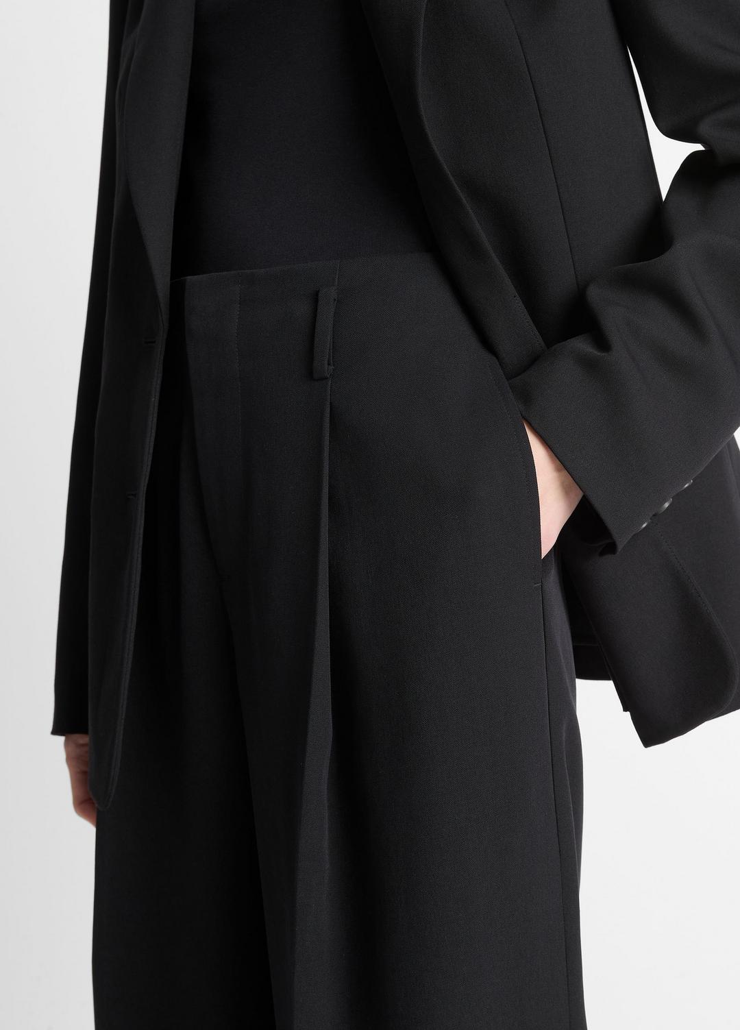 High-Waist Pleated Trouser in Trousers BLACK | VINCE Women