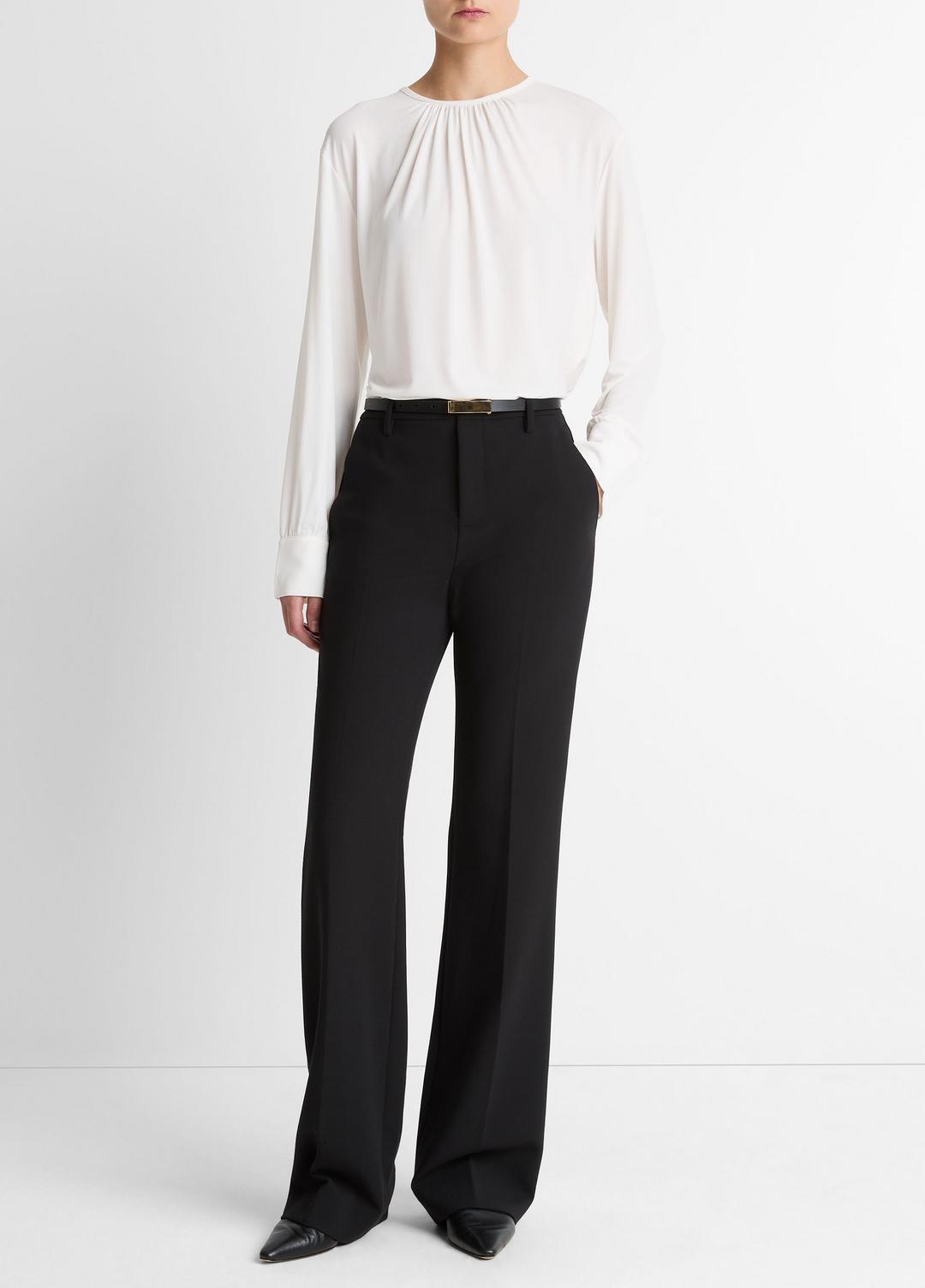 Mid-Rise Tailored Flare Pant in Trousers BLACK | VINCE Women