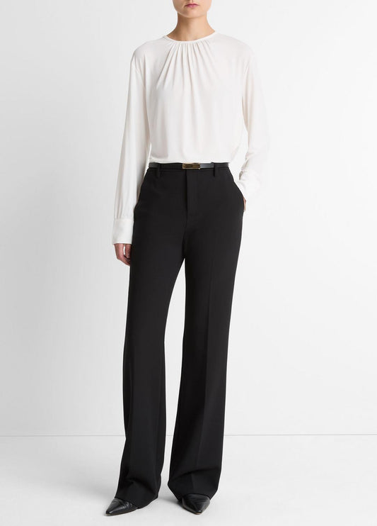 Mid-Rise Tailored Flare Pant in Trousers BLACK | VINCE Women