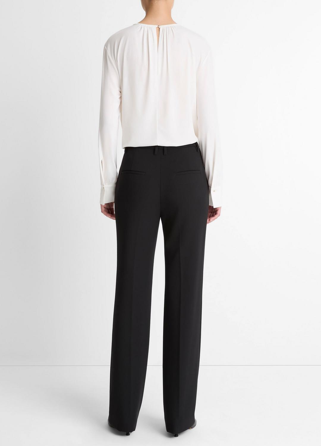 Mid-Rise Tailored Flare Pant in Trousers BLACK | VINCE Women