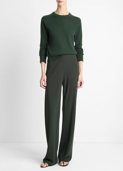 Colette High-Rise Crepe Bias Pant in Trousers VERDE | VINCE Women