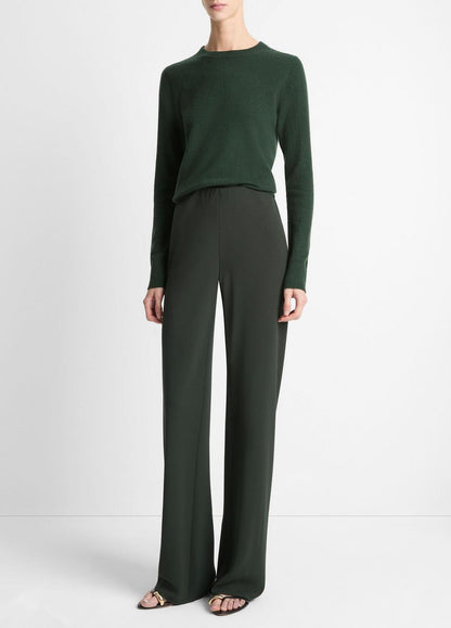 Colette High-Rise Crepe Bias Pant in Trousers VERDE | VINCE Women