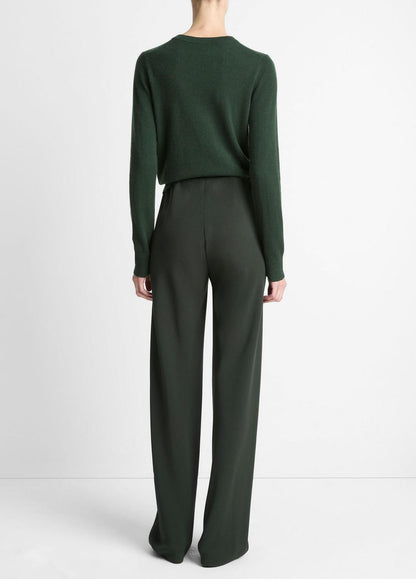 Colette High-Rise Crepe Bias Pant in Trousers VERDE | VINCE Women
