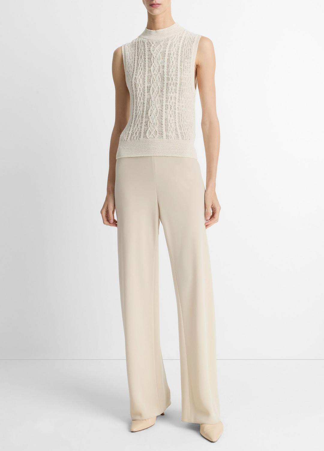 Colette High-Rise Crepe Bias Pant in Trousers SHELL | VINCE Women