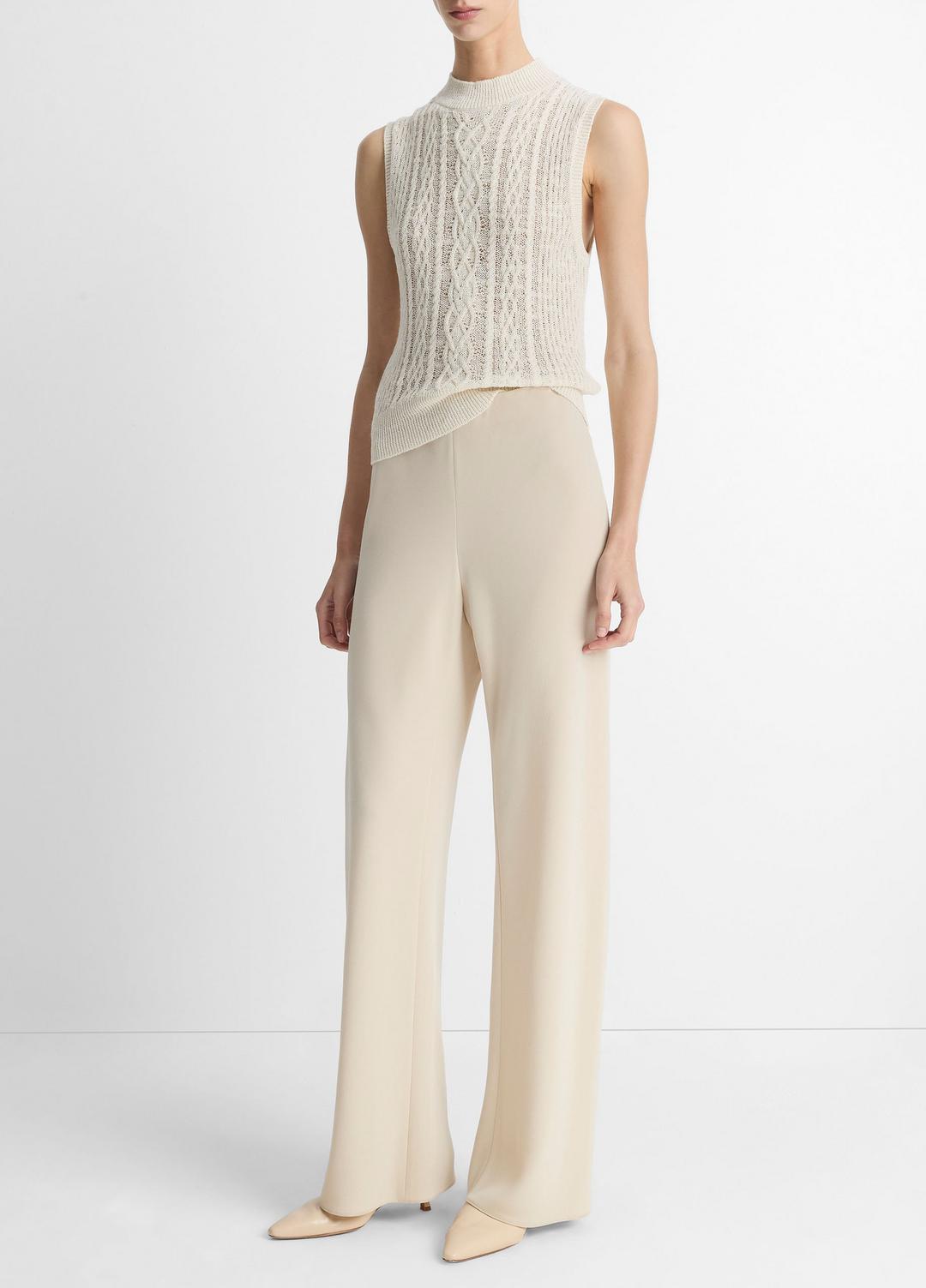 Colette High-Rise Crepe Bias Pant in Trousers SHELL | VINCE Women
