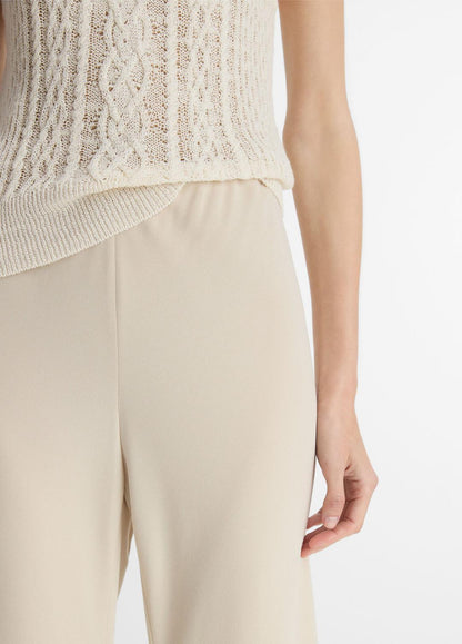 Colette High-Rise Crepe Bias Pant in Trousers SHELL | VINCE Women