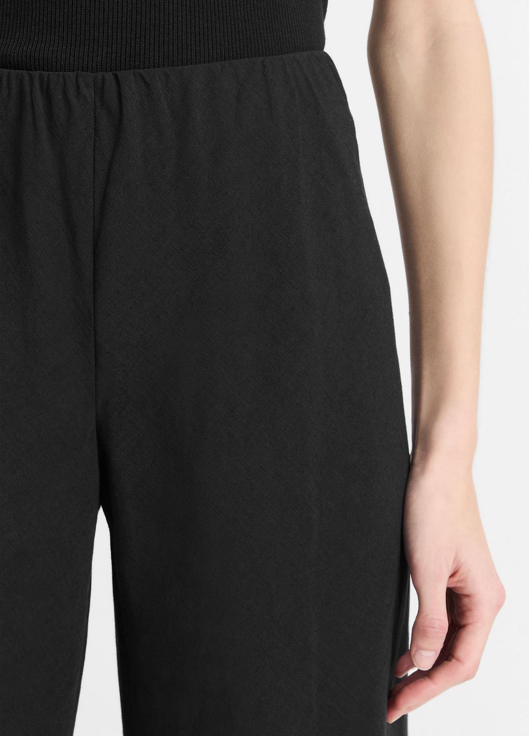 Cotton-Blend High-Waist Bias Pant in Trousers BLACK | VINCE Women