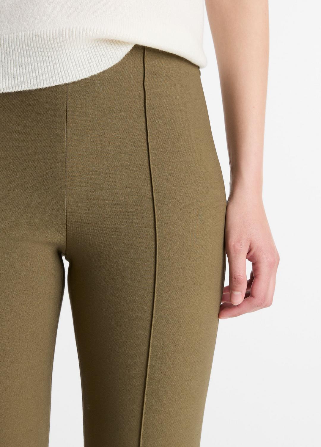 Niki Mid-Rise Pintuck Crop Flare Pant in Trousers CYPRESS | VINCE Women
