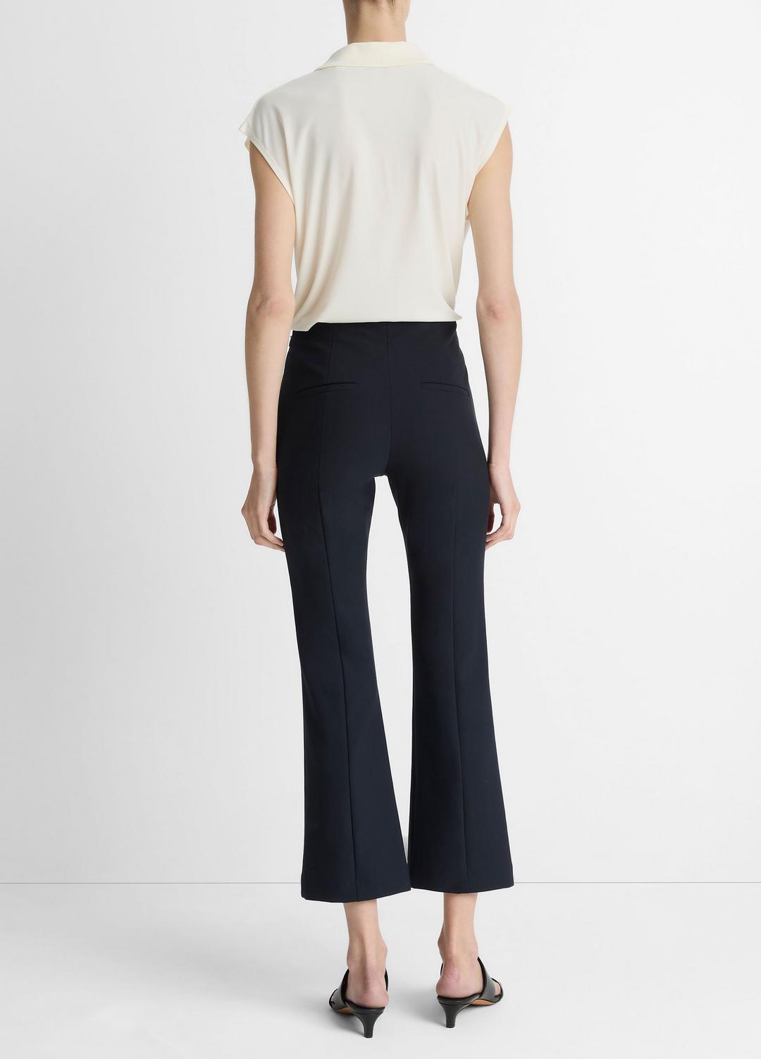 Niki Mid-Rise Pintuck Crop Flare Pant in Pants COASTAL BLUE | VINCE Women
