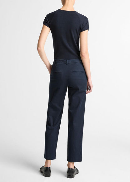 Avery Mid-Rise Italian Stretch-Cotton Chino Pant in Trousers COASTAL BLUE | VINCE Women