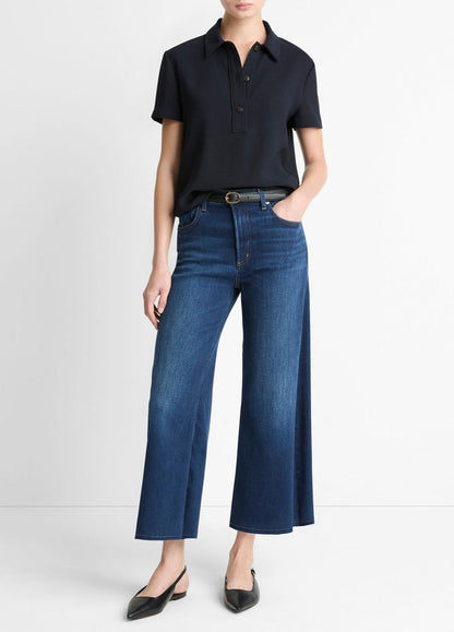 Citizens of Humanity Lyra Wide-Leg Crop Clean-Hem Jean in Denim DAKOTA | VINCE Women