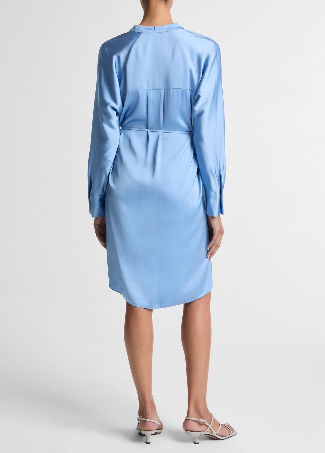 Matte Satin Band-Collar Dress in Dresses HYDRA | VINCE Women