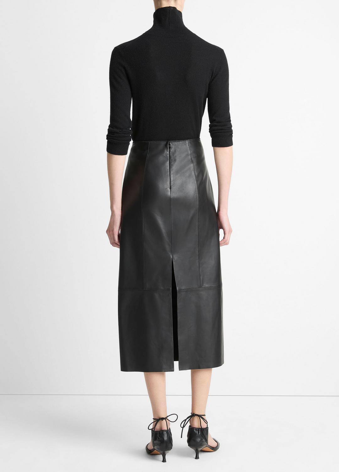 Leather Straight Skirt in Skirts BLACK | VINCE Women
