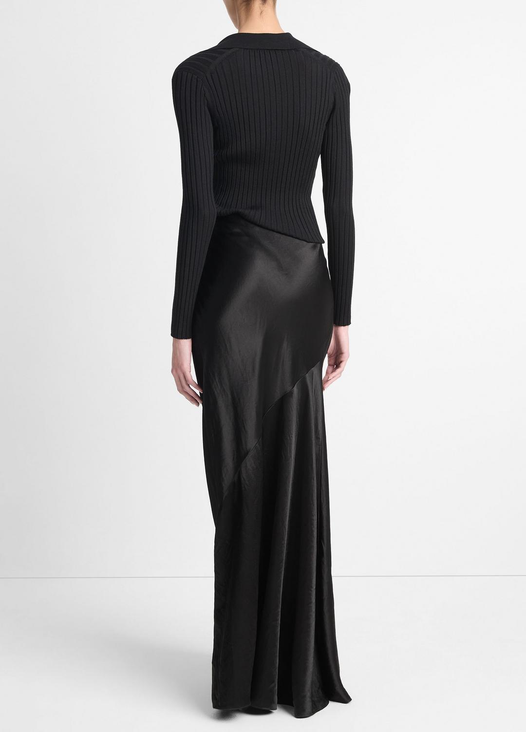 Satin Maxi Skirt in Skirts BLACK | VINCE Women
