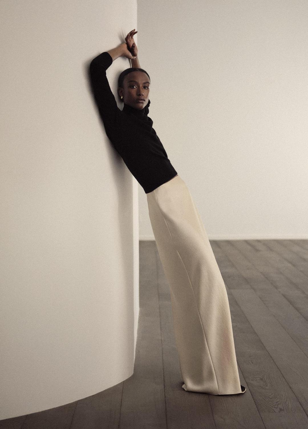 Satin Bias Column Skirt in Skirts BONA | VINCE Women
