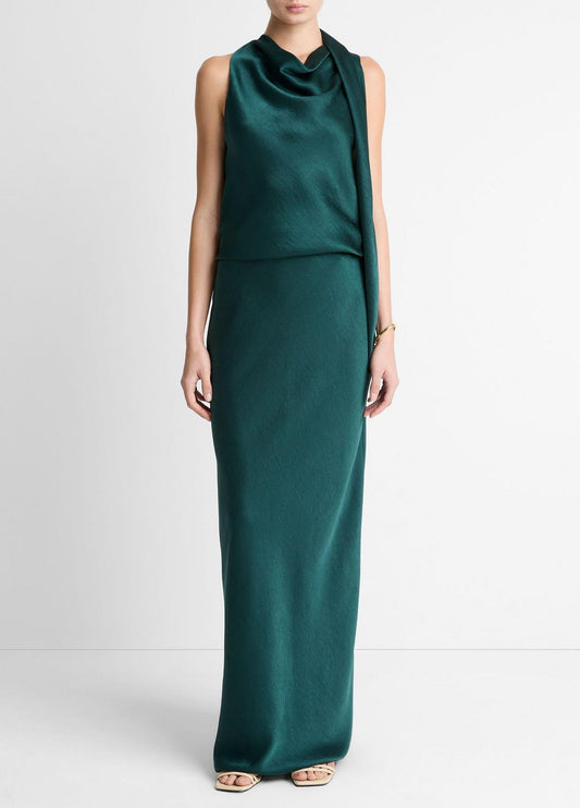 Satin Bias Column Skirt in Skirts JUNIPER | VINCE Women
