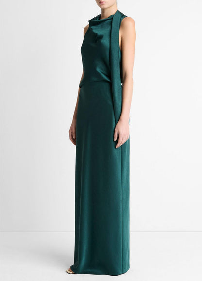 Satin Bias Column Skirt in Skirts JUNIPER | VINCE Women