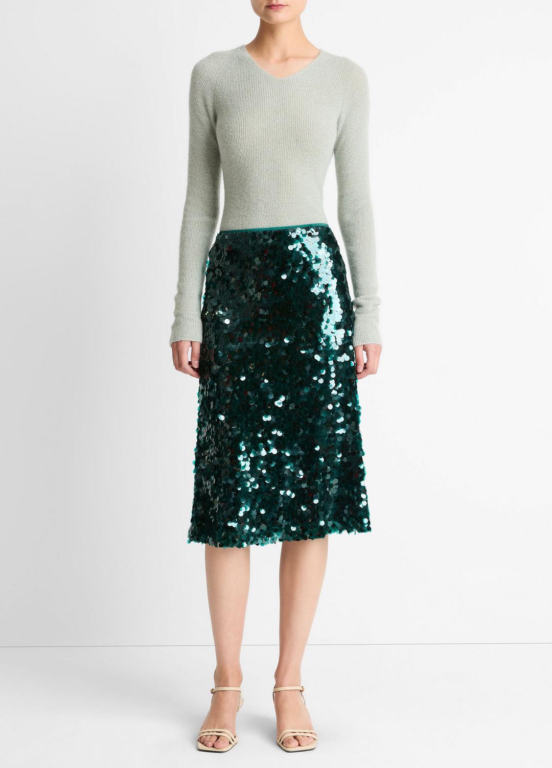 Paillette Bias Skirt in Skirts JUNIPER | VINCE Women