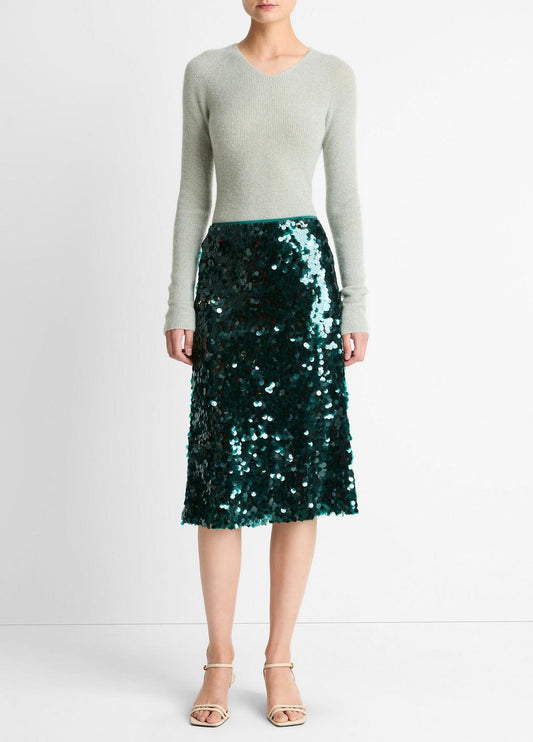 Paillette Bias Skirt in Skirts JUNIPER | VINCE Women