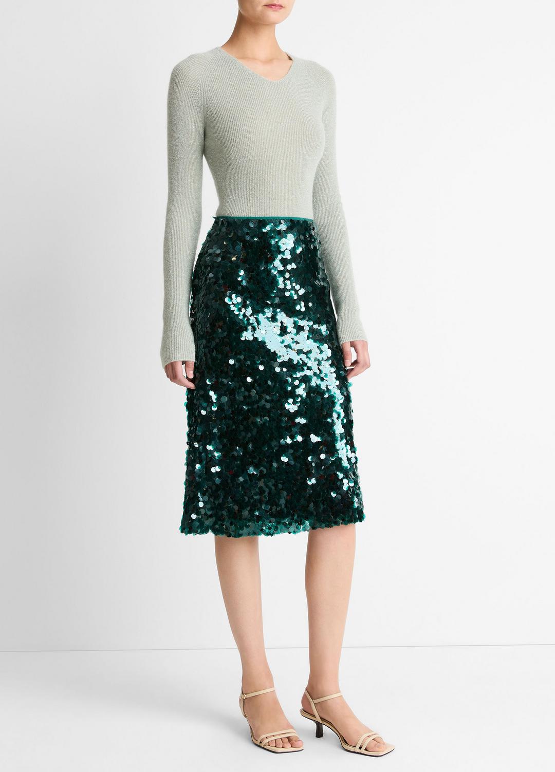 Paillette Bias Skirt in Skirts JUNIPER | VINCE Women