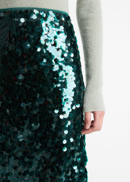 Paillette Bias Skirt in Skirts JUNIPER | VINCE Women