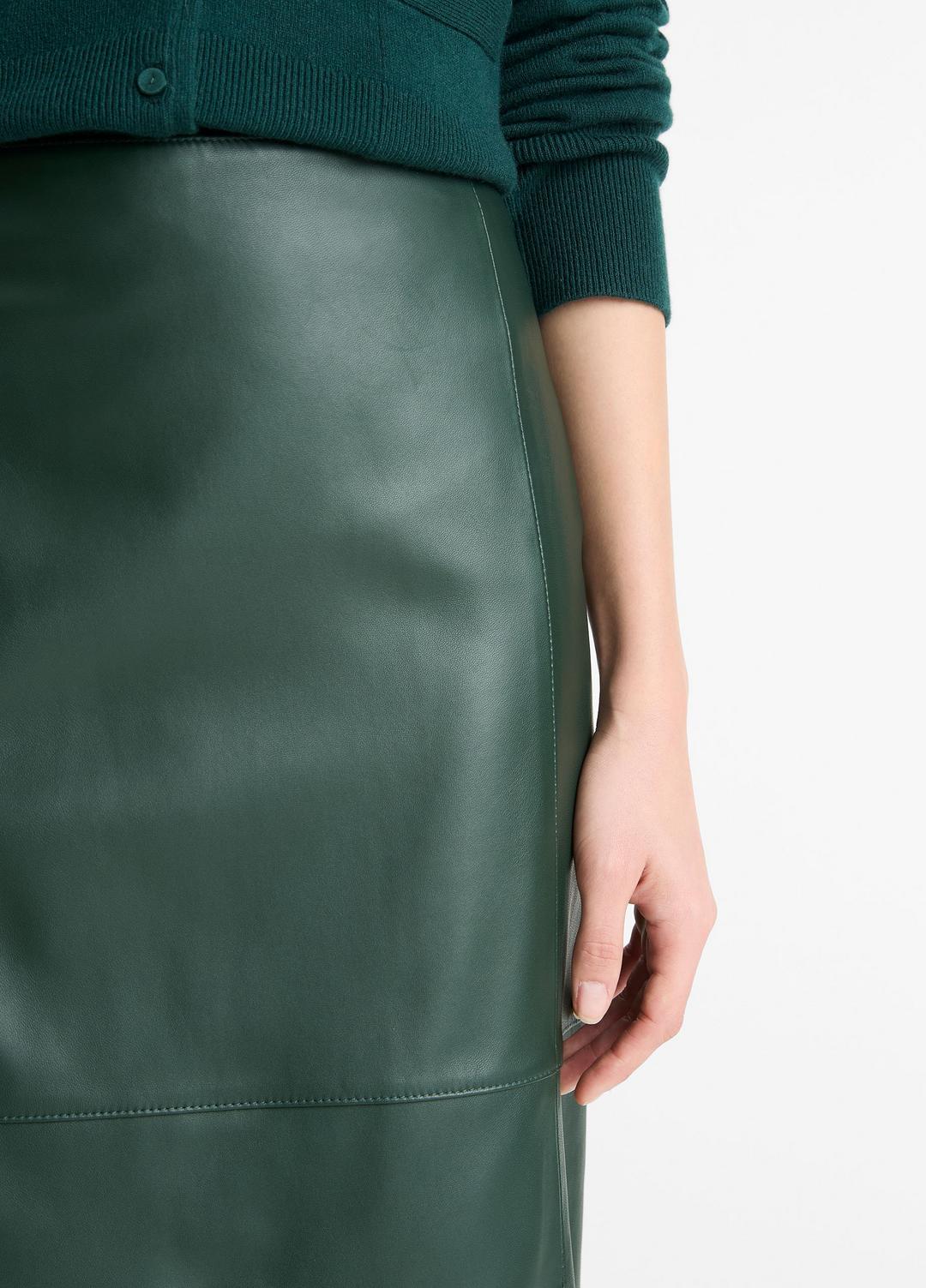 Leather Flared Knee Skirt in Skirts JUNIPER | VINCE Women
