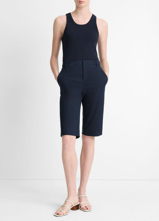 Italian Stretch-Cotton Chino Short in Shorts COASTAL BLUE | VINCE Women