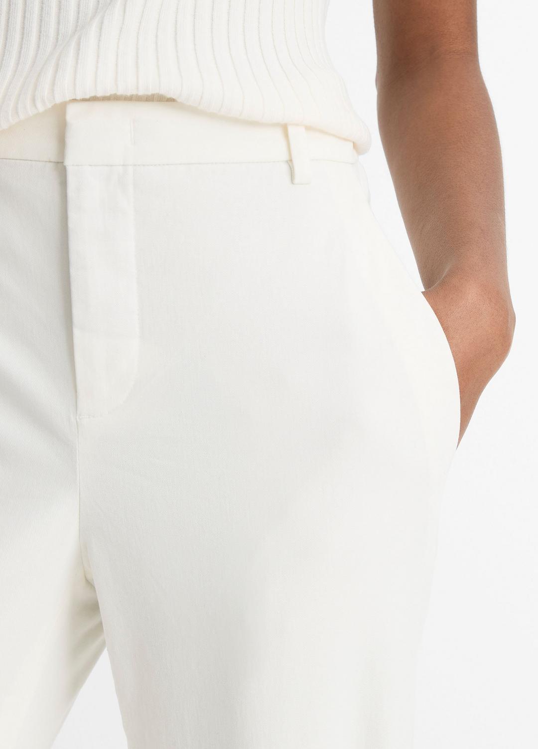 Italian Stretch-Cotton Chino Short in Shorts OFF WHITE | VINCE Women