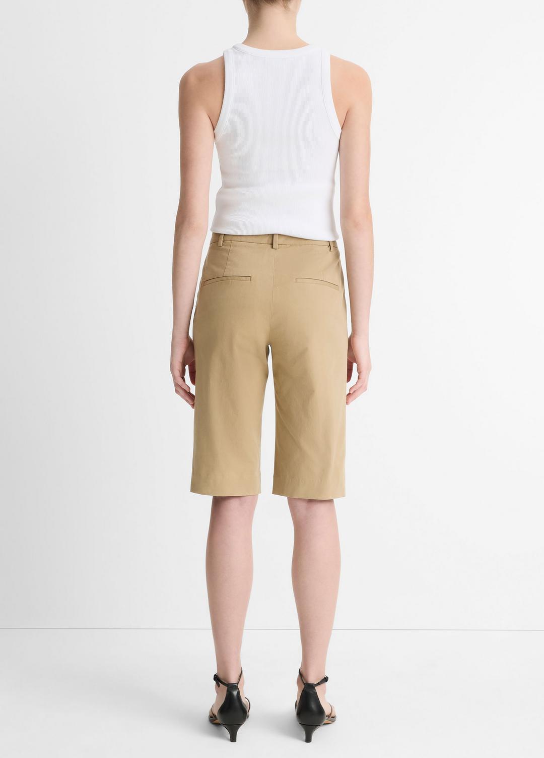 Italian Stretch-Cotton Chino Short in Shorts DESERT | VINCE Women