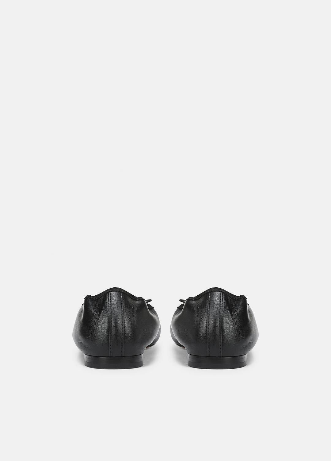 Darla Leather Ballet Flat in Loafers & Flats BLACK | VINCE Women