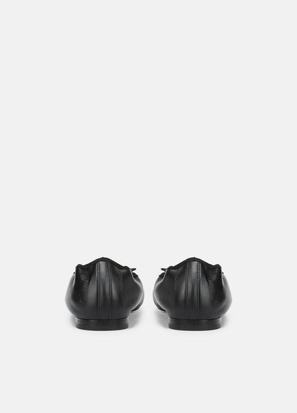 Darla Leather Ballet Flat in Loafers & Flats BLACK | VINCE Women