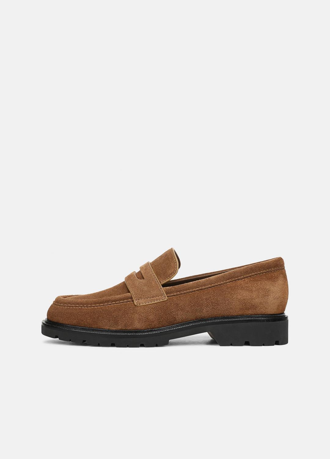 Siena Suede Lug-Sole Loafer in Loafers & Flats ELM WOOD | VINCE Women
