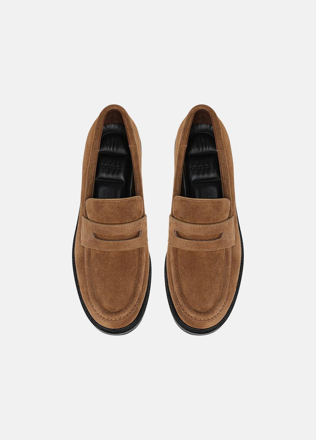Siena Suede Lug-Sole Loafer in Loafers & Flats ELM WOOD | VINCE Women