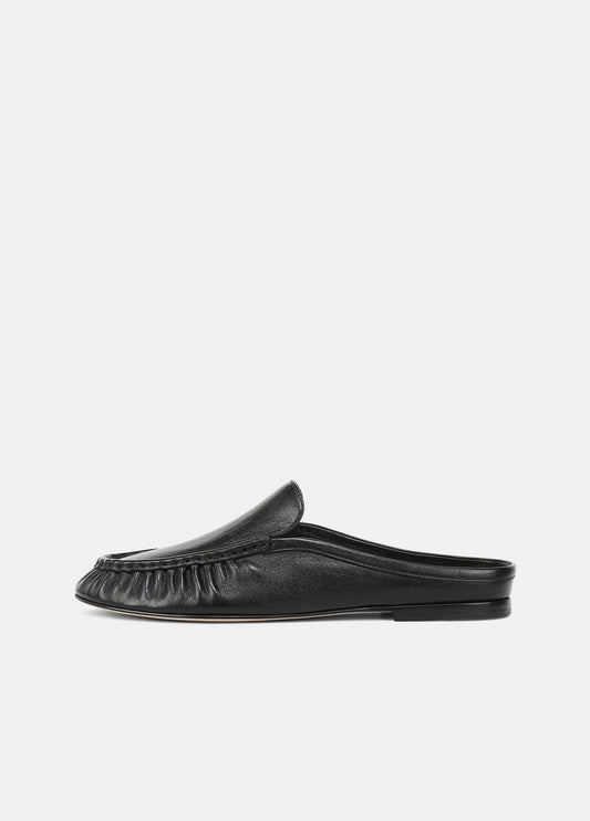 Tevin Leather Mule in Loafers & Flats BLACK | VINCE Women