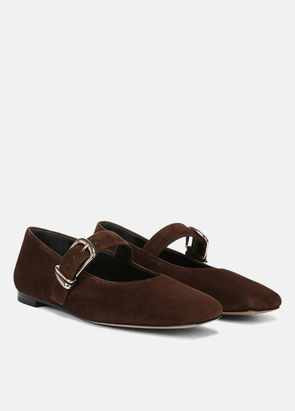 Daniela Suede Mary Jane Flat in Loafers & Flats CLOVE | VINCE Women