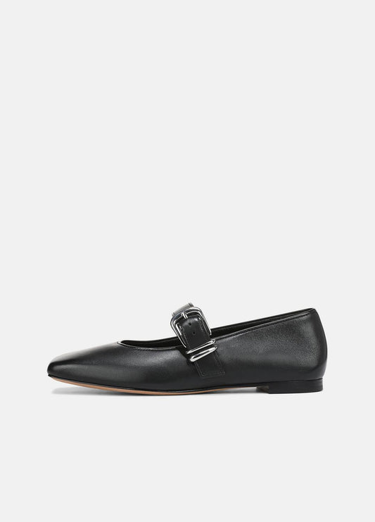 Daniela Leather Mary Jane Flat in Loafers & Flats BLACK | VINCE Women