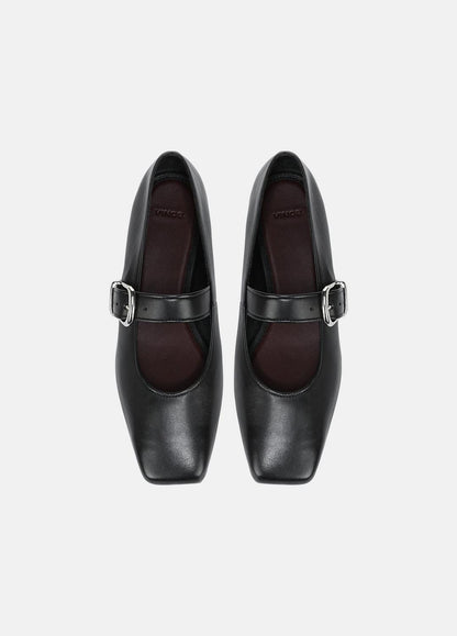 Daniela Leather Mary Jane Flat in Loafers & Flats BLACK | VINCE Women