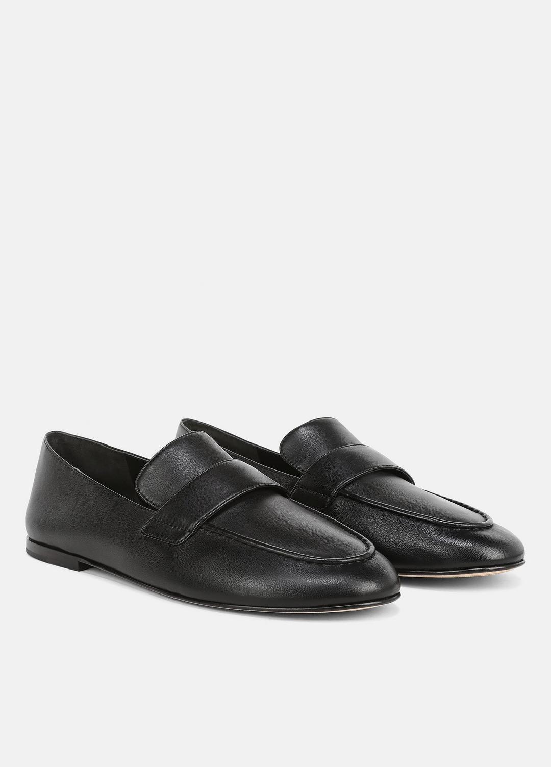 Tommi Leather Loafer in Loafers & Flats BLACK | VINCE Women