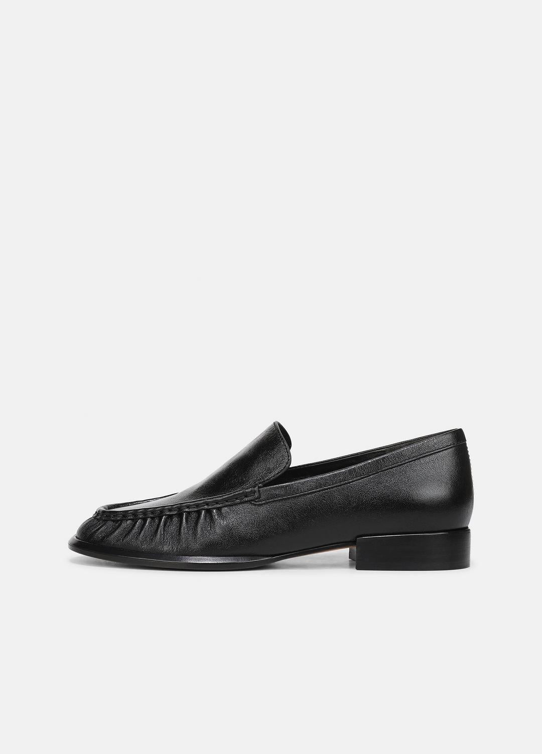 Nora Leather Loafer in Loafers & Flats BLACK | VINCE Women