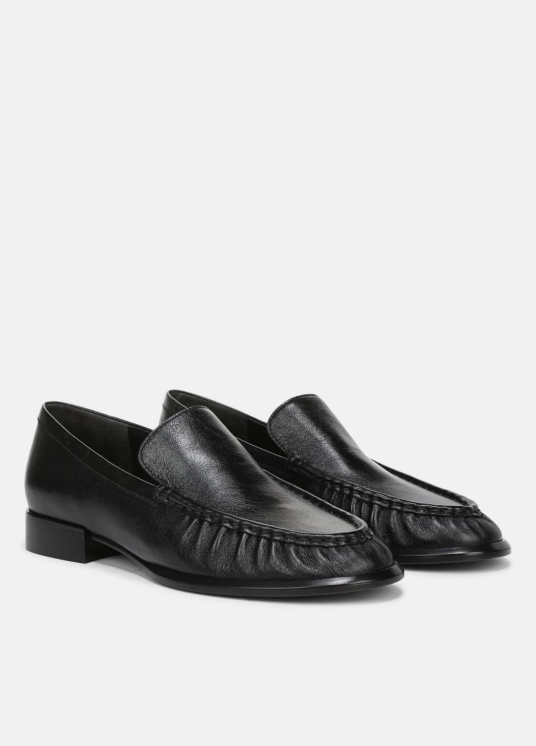 Nora Leather Loafer in Loafers & Flats BLACK | VINCE Women