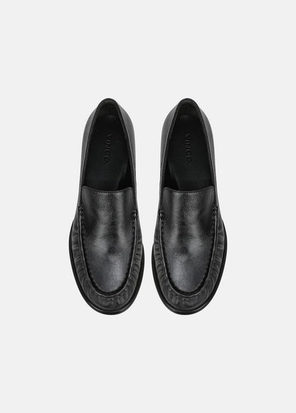 Nora Leather Loafer in Loafers & Flats BLACK | VINCE Women