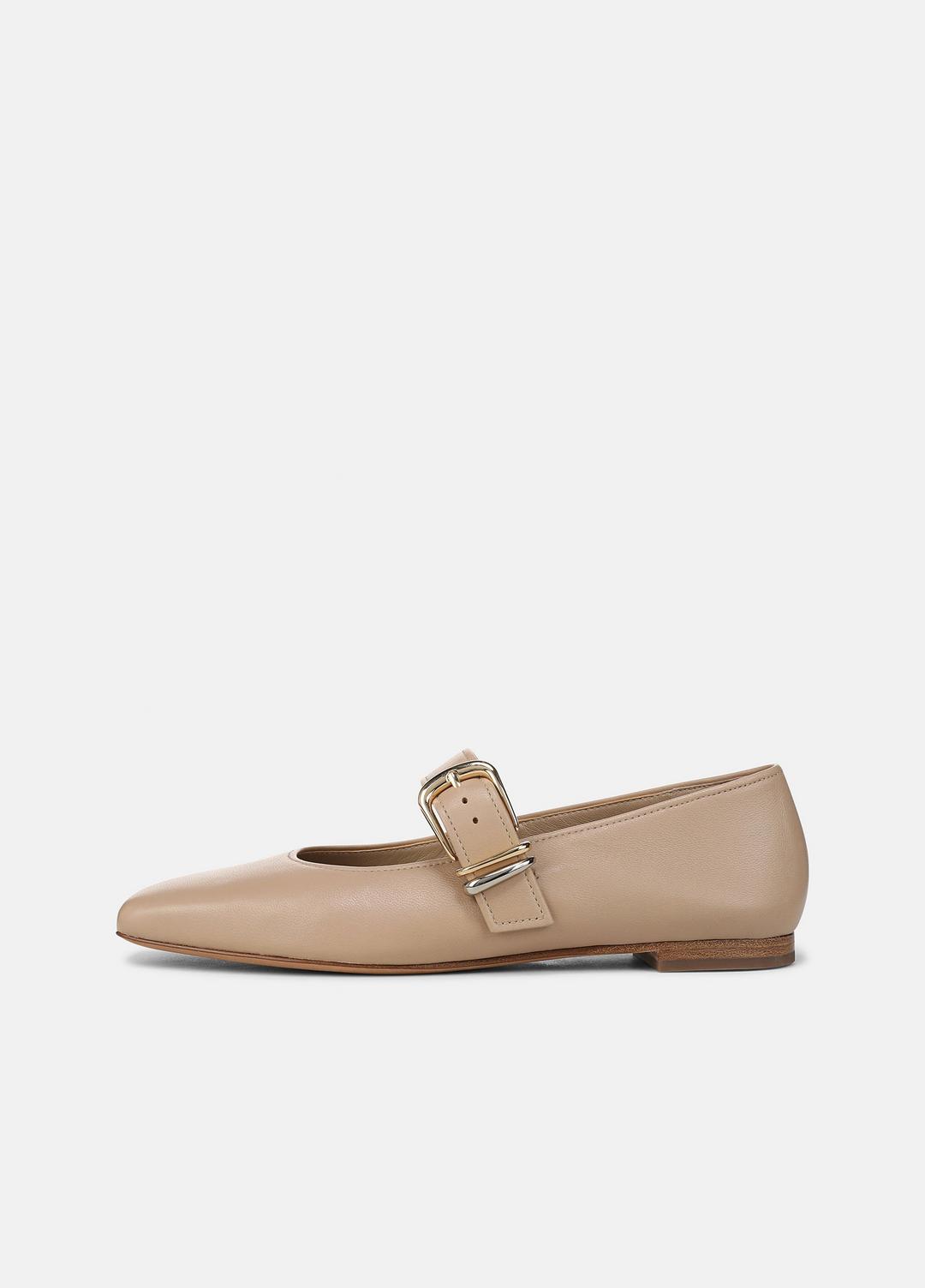 Daniela Leather Mary Jane Flat in Loafers & Flats WARM ALMOND | VINCE Women