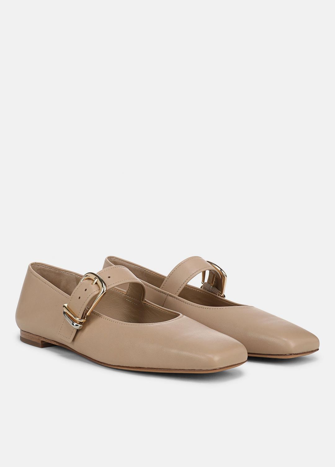 Daniela Leather Mary Jane Flat in Loafers & Flats WARM ALMOND | VINCE Women