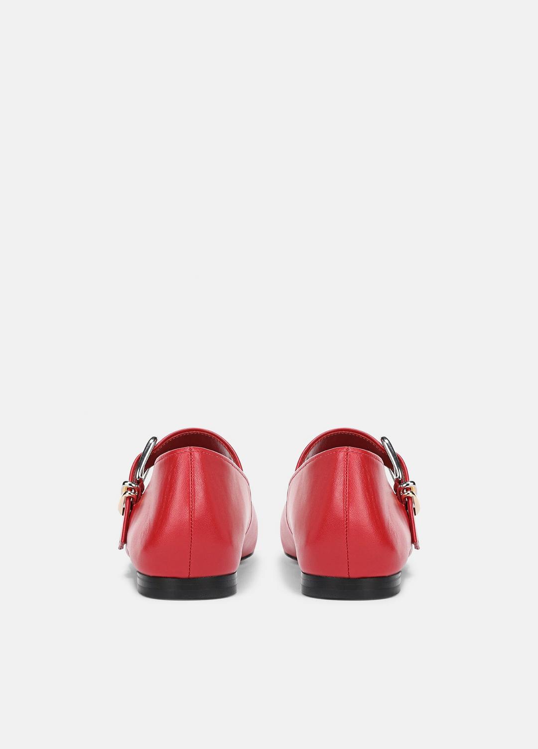 Daniela Leather Mary Jane Flat in Loafers & Flats CRIMSON | VINCE Women