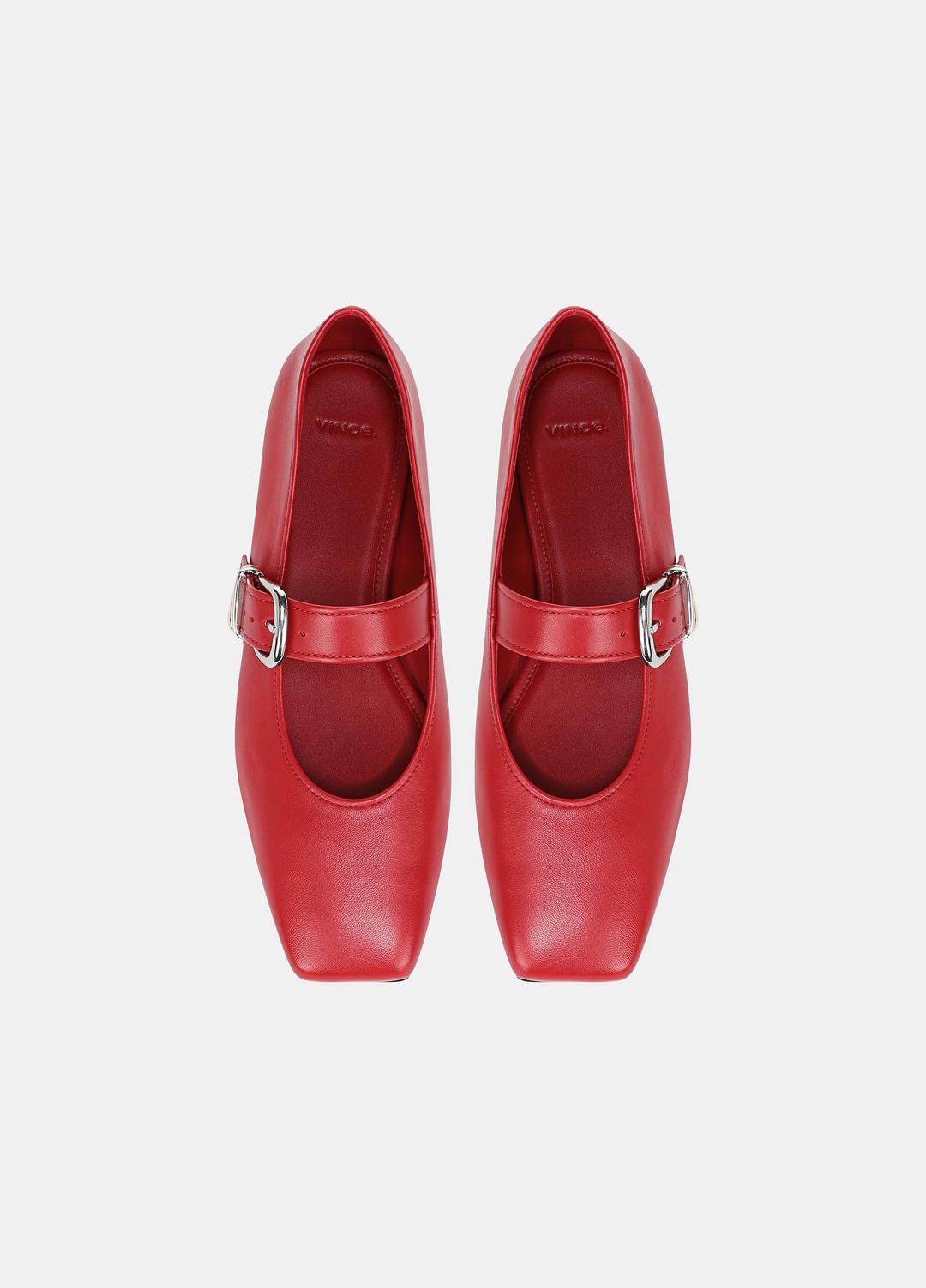 Daniela Leather Mary Jane Flat in Loafers & Flats CRIMSON | VINCE Women