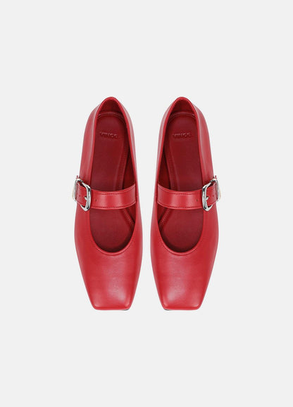 Daniela Leather Mary Jane Flat in Loafers & Flats CRIMSON | VINCE Women