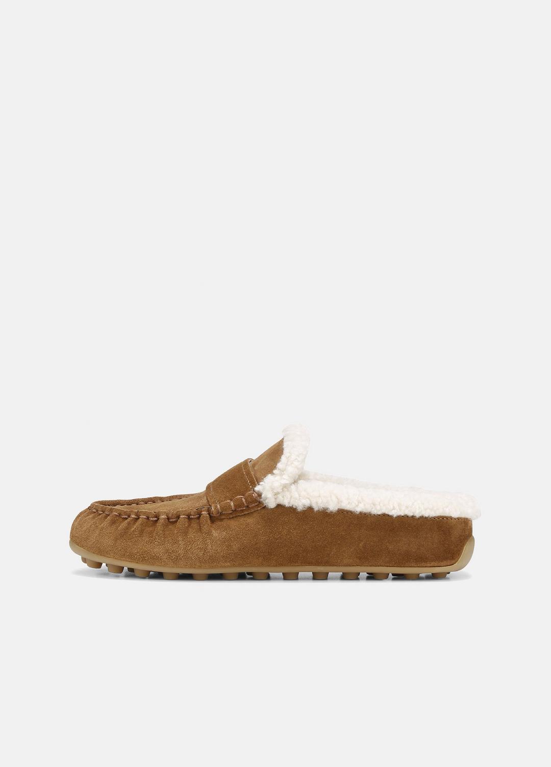 Berkley Shearling Driving Mule in Loafers & Flats ELM WOOD | VINCE Women