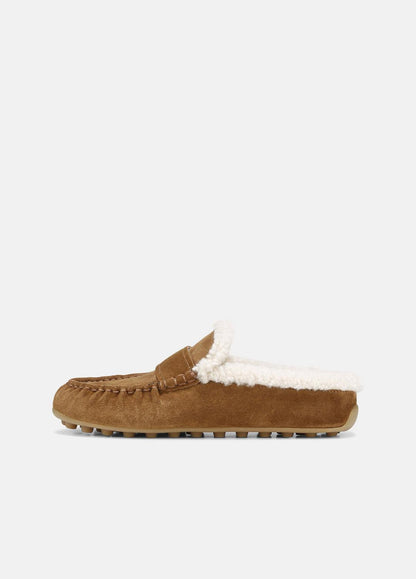 Berkley Shearling Driving Mule in Loafers & Flats ELM WOOD | VINCE Women