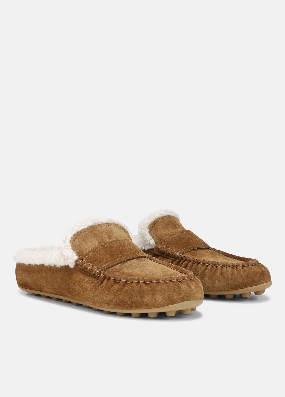 Berkley Shearling Driving Mule in Loafers & Flats ELM WOOD | VINCE Women