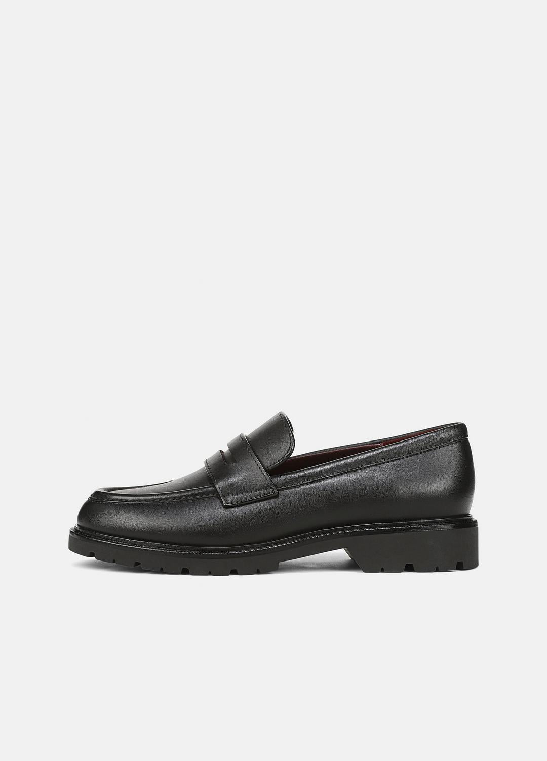 Siena Leather Lug-Sole Loafer in Loafers & Flats BLACK | VINCE Women